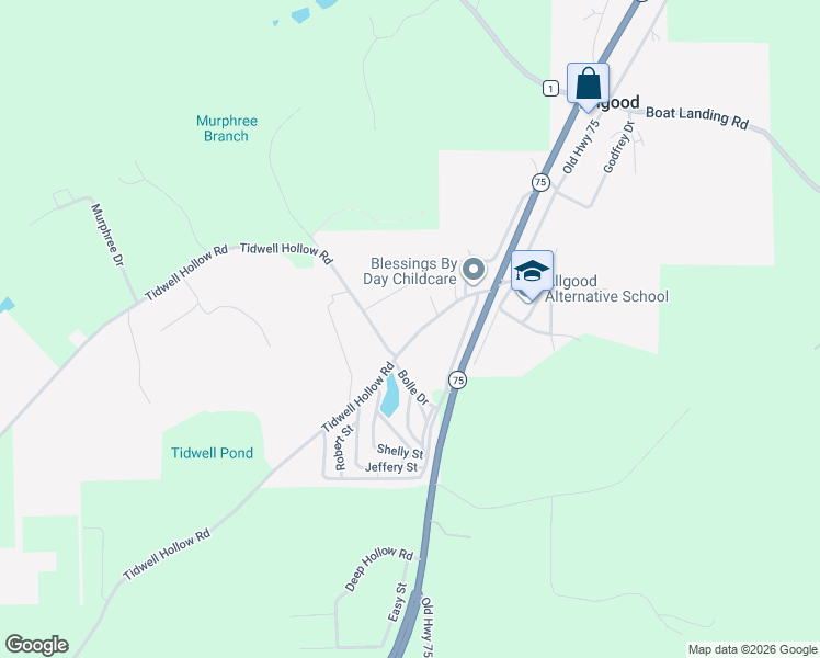 map of restaurants, bars, coffee shops, grocery stores, and more near 222 Tidwell Hollow Road in Oneonta