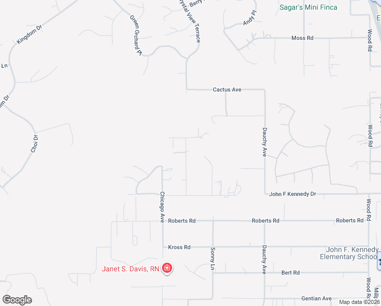 map of restaurants, bars, coffee shops, grocery stores, and more near 14750 Sunrise Hill Road in Riverside