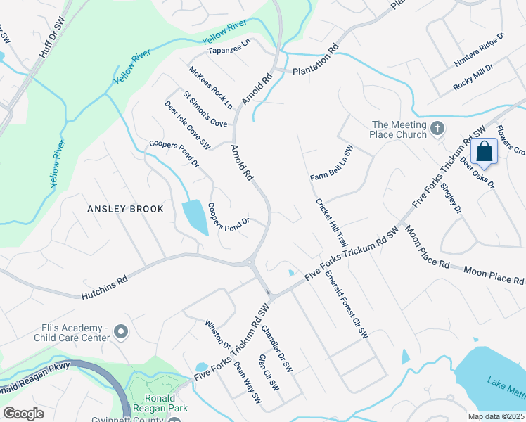 map of restaurants, bars, coffee shops, grocery stores, and more near 529 Arnold Road in Lawrenceville