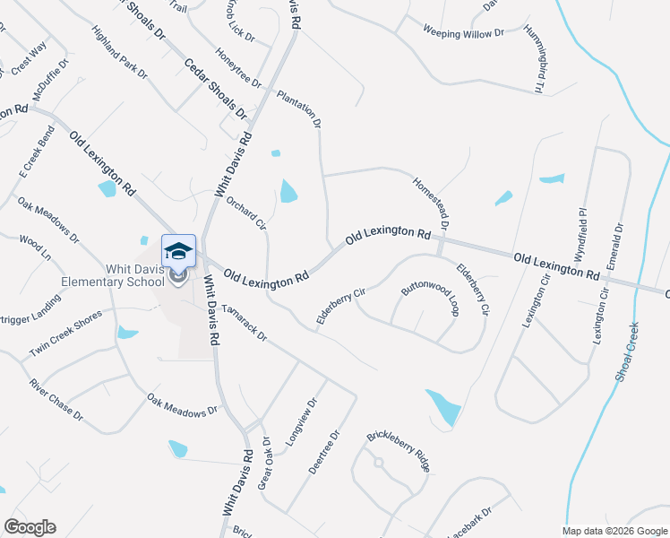map of restaurants, bars, coffee shops, grocery stores, and more near 4150 Old Lexington Road in Athens
