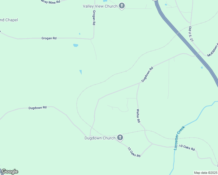 map of restaurants, bars, coffee shops, grocery stores, and more near 486 Dugdown Road in Buchanan