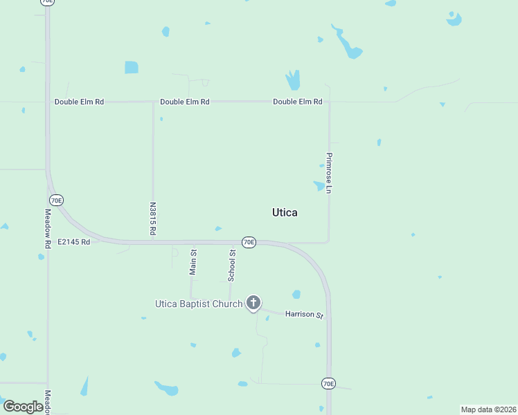 map of restaurants, bars, coffee shops, grocery stores, and more near 12941-13427 Highway 70E in Bokchito