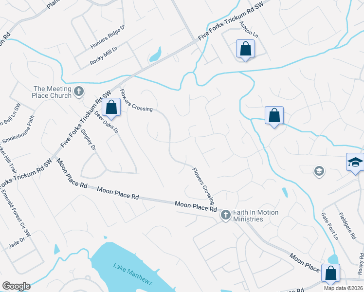 map of restaurants, bars, coffee shops, grocery stores, and more near 2011 Montrose Court in Lawrenceville