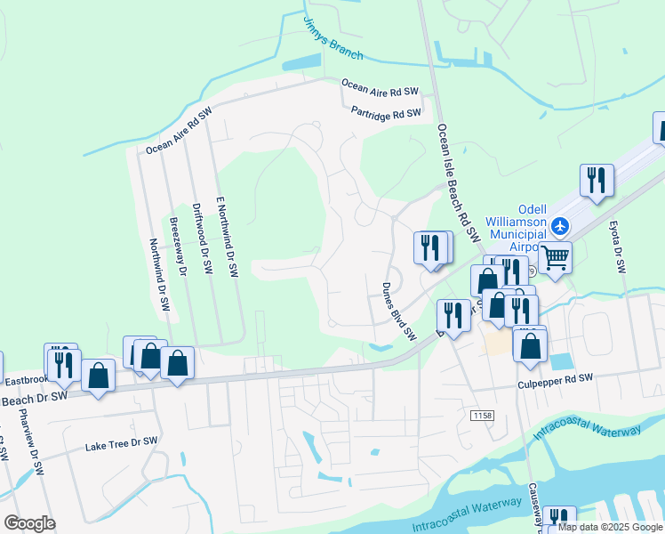 map of restaurants, bars, coffee shops, grocery stores, and more near in Ocean Isle Beach