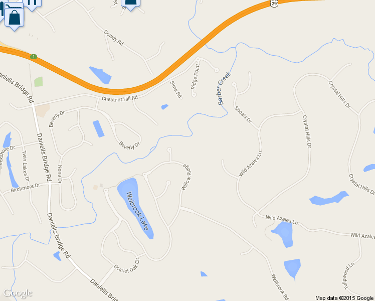 map of restaurants, bars, coffee shops, grocery stores, and more near 1101 Willow Ridge in Athens