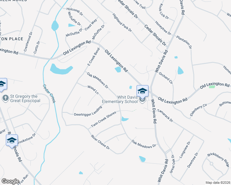 map of restaurants, bars, coffee shops, grocery stores, and more near 3888 Old Lexington Road in Athens