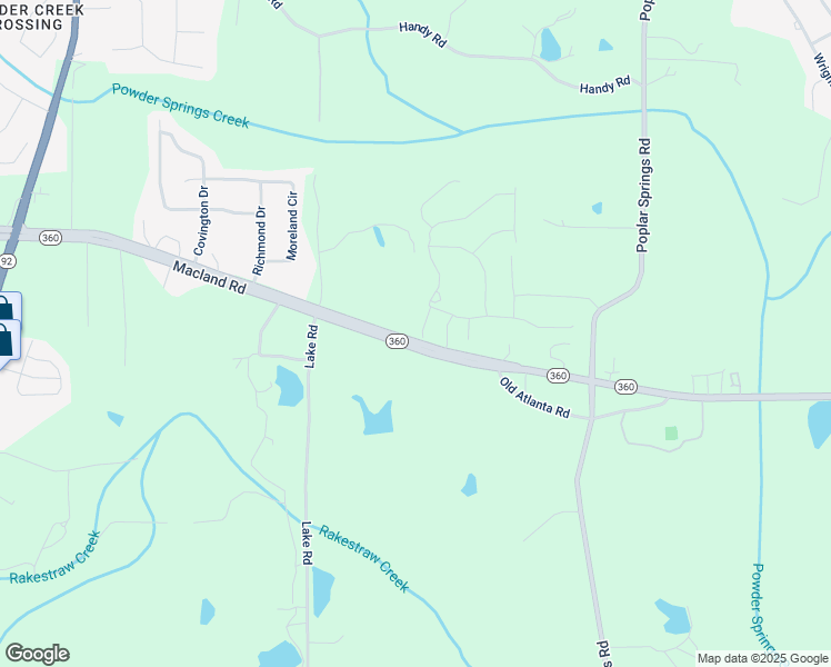 map of restaurants, bars, coffee shops, grocery stores, and more near 52 Lantern Trace in Hiram