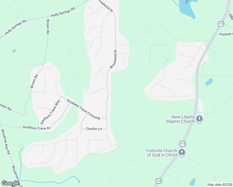 map of restaurants, bars, coffee shops, grocery stores, and more near 869 Woodwind Drive in Rockmart