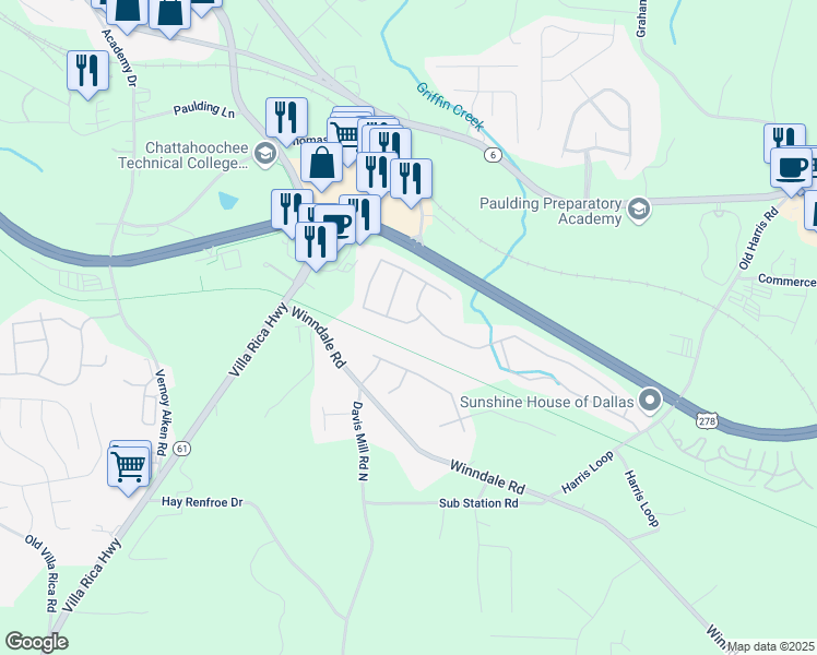 map of restaurants, bars, coffee shops, grocery stores, and more near 109 Silver Spring Street in Dallas