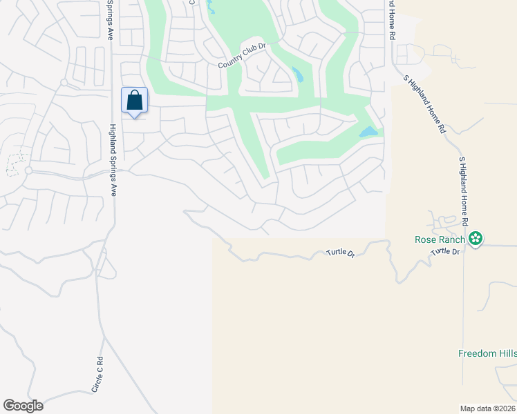 map of restaurants, bars, coffee shops, grocery stores, and more near 5001 Vintage Circle in Banning