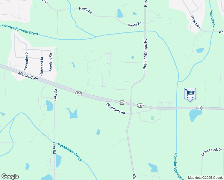 map of restaurants, bars, coffee shops, grocery stores, and more near 212 Harvest Trail in Hiram