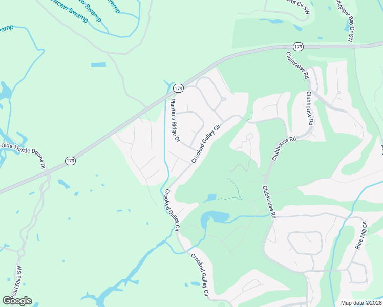 map of restaurants, bars, coffee shops, grocery stores, and more near Planters Ridge Dr SW in Sunset Beach