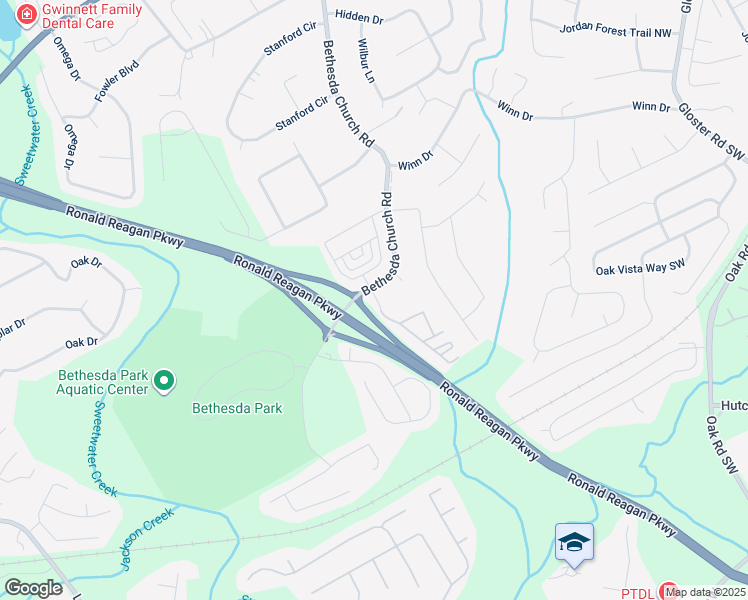 map of restaurants, bars, coffee shops, grocery stores, and more near 156 Bethesda Church Road in Lawrenceville