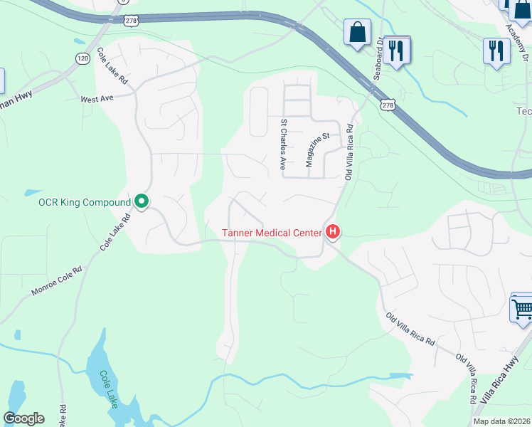 map of restaurants, bars, coffee shops, grocery stores, and more near 304 Remington Place Boulevard in Dallas