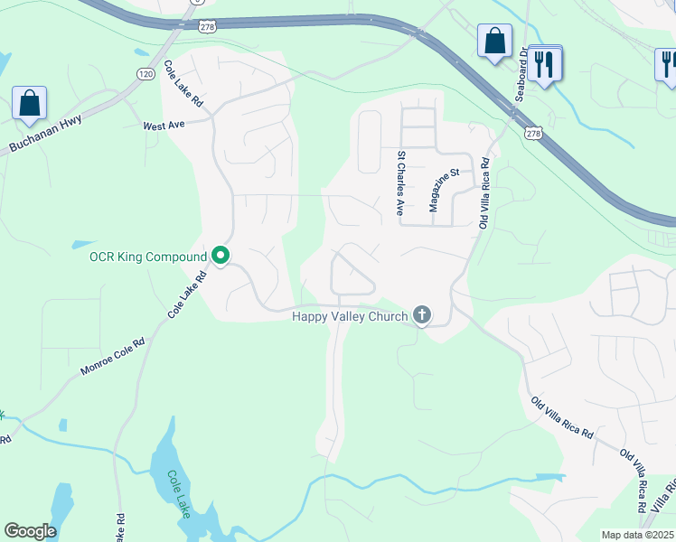 map of restaurants, bars, coffee shops, grocery stores, and more near 116 Remington Place Boulevard in Dallas