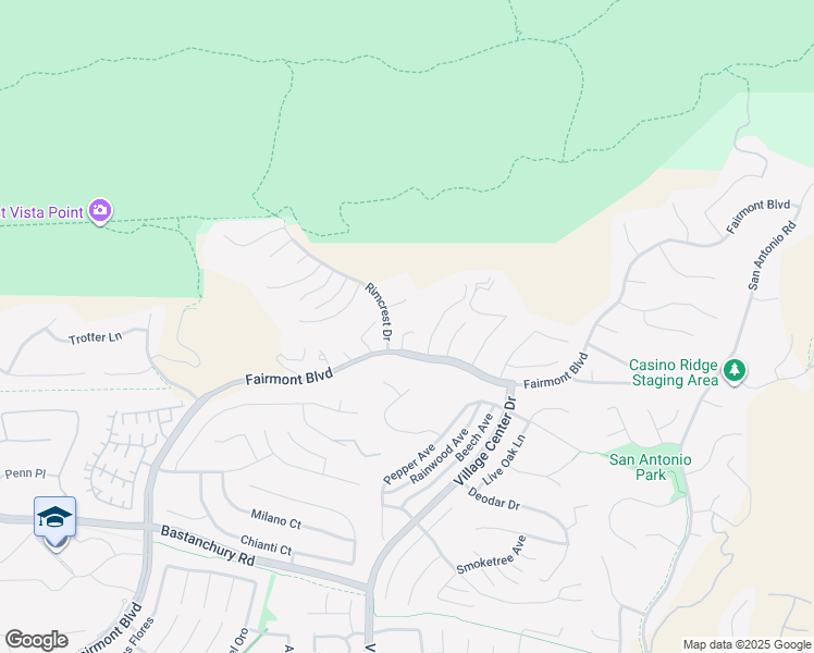 map of restaurants, bars, coffee shops, grocery stores, and more near 3725 Cypress Lane in Yorba Linda