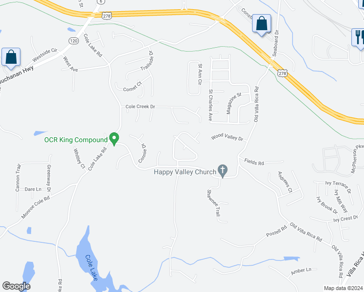 map of restaurants, bars, coffee shops, grocery stores, and more near 100 Natalie Court in Dallas