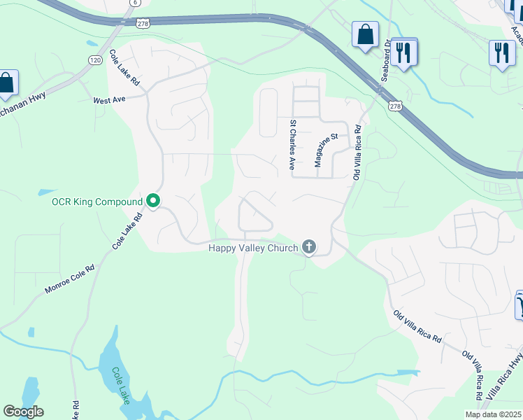 map of restaurants, bars, coffee shops, grocery stores, and more near 132 Remington Place Drive in Dallas