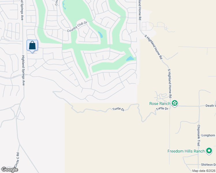 map of restaurants, bars, coffee shops, grocery stores, and more near 5089 Rio Bravo Drive in Banning