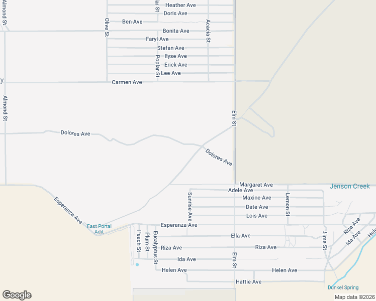 map of restaurants, bars, coffee shops, grocery stores, and more near Dolores Avenue in Cabazon