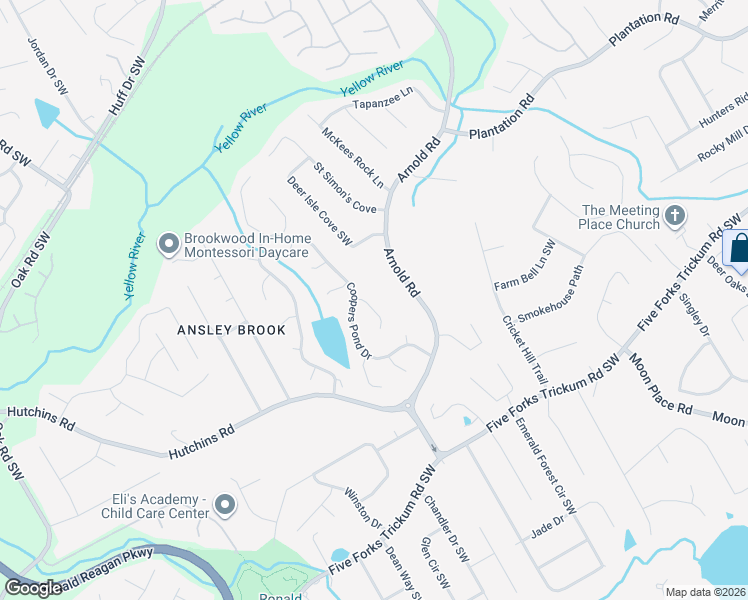 map of restaurants, bars, coffee shops, grocery stores, and more near 454 Hillcroft Road in Lawrenceville