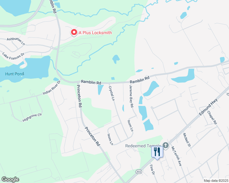 map of restaurants, bars, coffee shops, grocery stores, and more near 1710 Crystal Lane in West Columbia