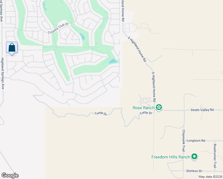 map of restaurants, bars, coffee shops, grocery stores, and more near 4840 Dove Hill Street in Banning