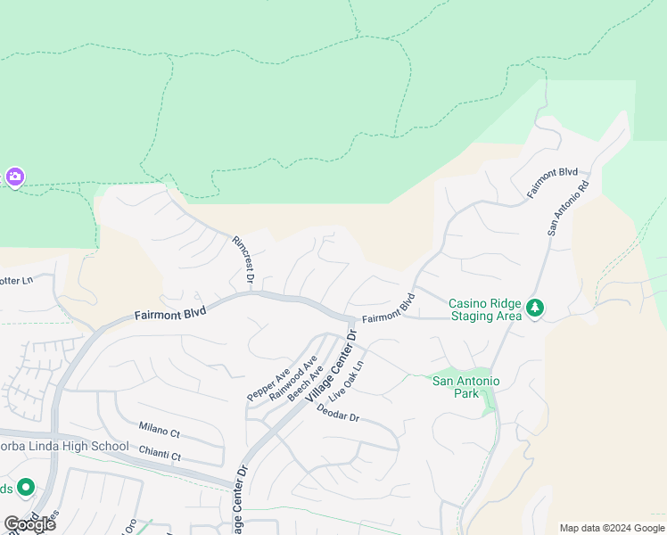 map of restaurants, bars, coffee shops, grocery stores, and more near 3891 Ravenswood Drive in Yorba Linda