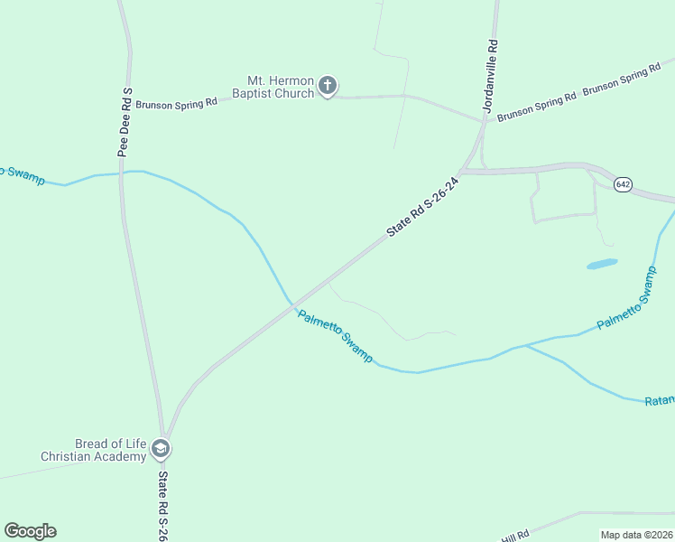 map of restaurants, bars, coffee shops, grocery stores, and more near 3560 Jordanville Road in Galivants Ferry