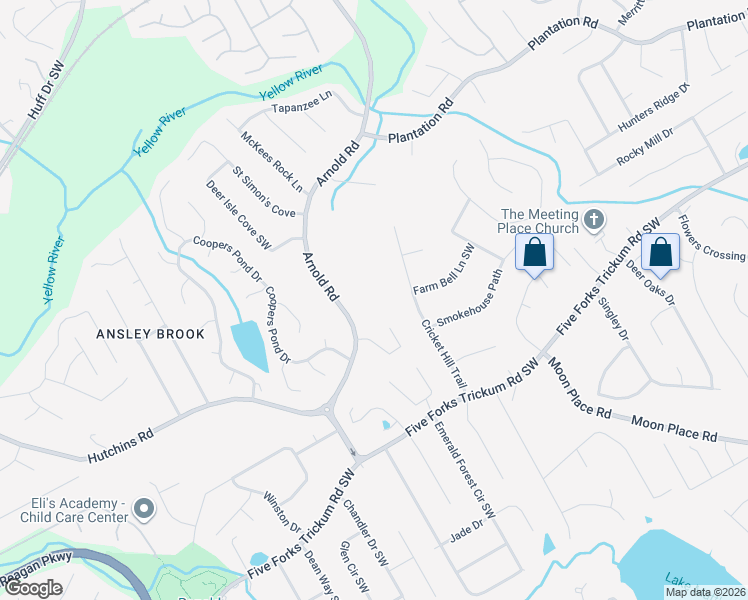 map of restaurants, bars, coffee shops, grocery stores, and more near 520 Arnold Road in Lawrenceville