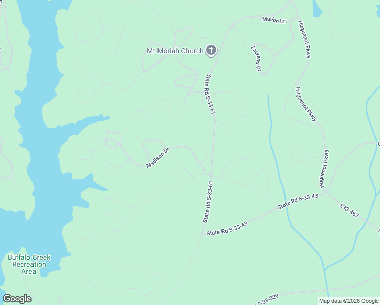 map of restaurants, bars, coffee shops, grocery stores, and more near 106 Madison Drive in McCormick