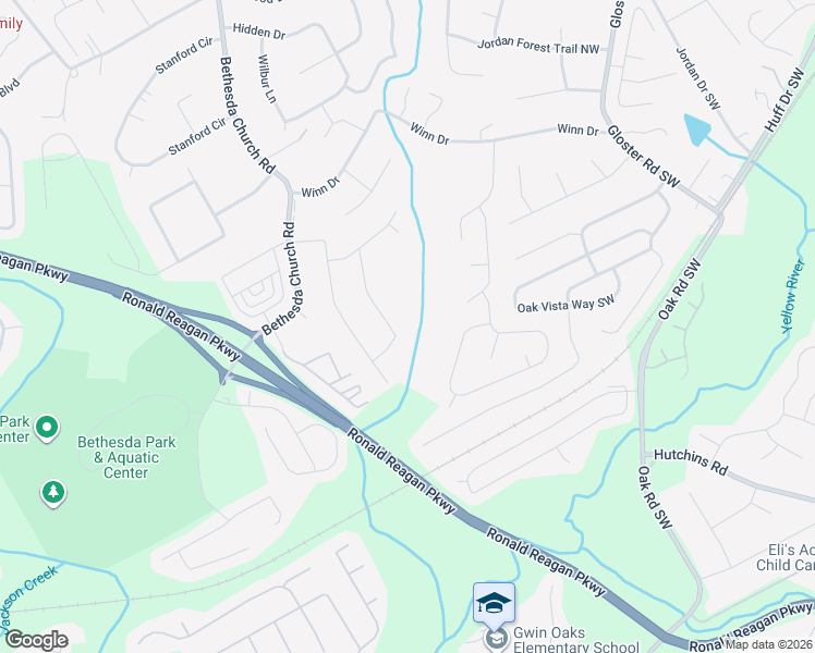 map of restaurants, bars, coffee shops, grocery stores, and more near 122 Bleeker Street Southwest in Lawrenceville