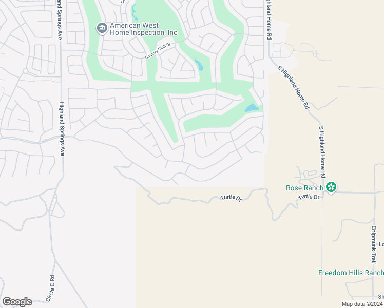 map of restaurants, bars, coffee shops, grocery stores, and more near 5137 Rio Bravo Drive in Banning