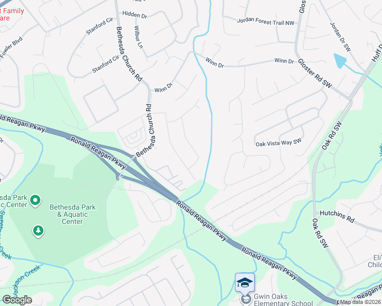 map of restaurants, bars, coffee shops, grocery stores, and more near 122 Bleeker Street Southwest in Lawrenceville