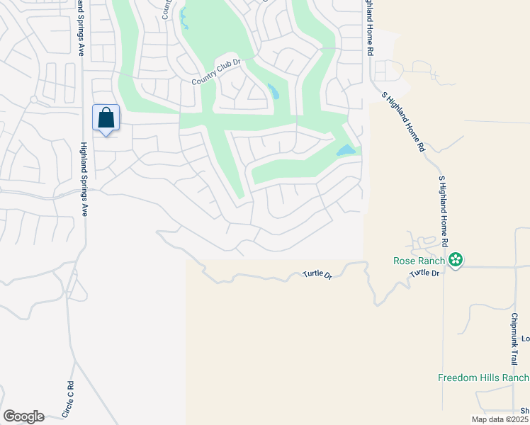 map of restaurants, bars, coffee shops, grocery stores, and more near 5137 Rio Bravo Drive in Banning