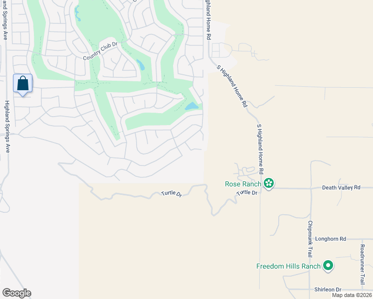 map of restaurants, bars, coffee shops, grocery stores, and more near 4840 Dove Hill Street in Banning