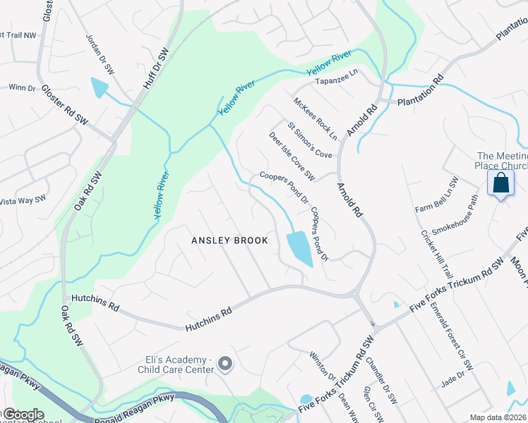 map of restaurants, bars, coffee shops, grocery stores, and more near 236 Coopers Pond Dr in Lawrenceville