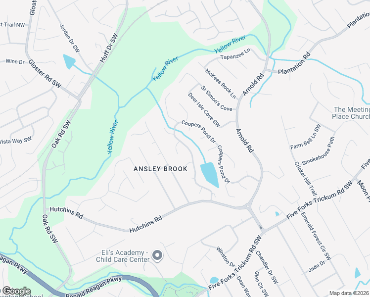 map of restaurants, bars, coffee shops, grocery stores, and more near 236 Coopers Pond Drive in Lawrenceville
