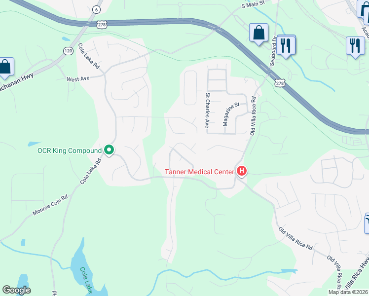 map of restaurants, bars, coffee shops, grocery stores, and more near 302 Remington Place Boulevard in Dallas