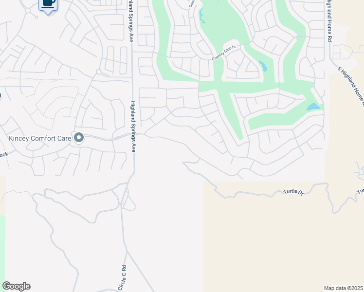 map of restaurants, bars, coffee shops, grocery stores, and more near 5451 Breckenridge Avenue in Banning