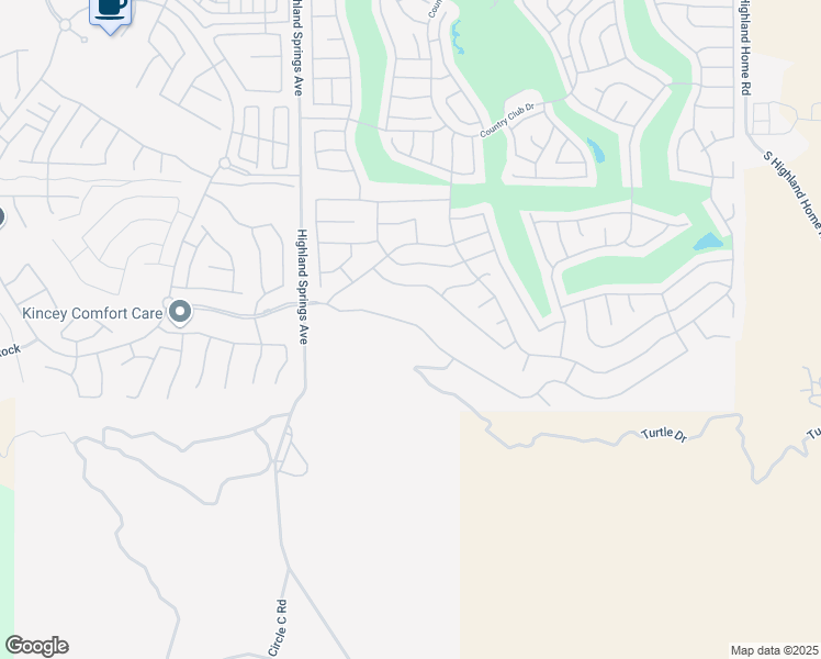 map of restaurants, bars, coffee shops, grocery stores, and more near 5451 Breckenridge Avenue in Banning