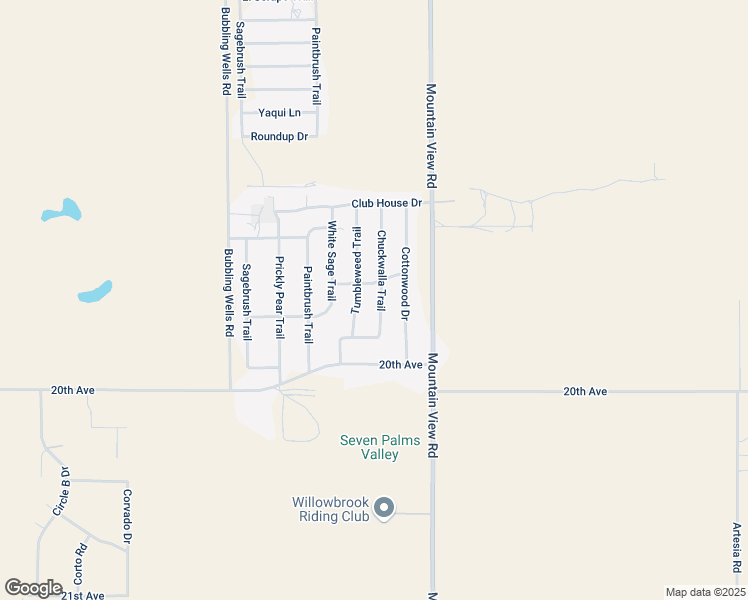 map of restaurants, bars, coffee shops, grocery stores, and more near 19555 Chuckwalla Trail in Desert Hot Springs