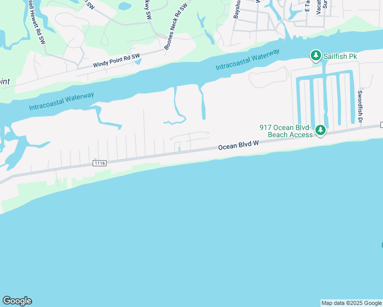 map of restaurants, bars, coffee shops, grocery stores, and more near 1049 Ocean Boulevard West in Holden Beach