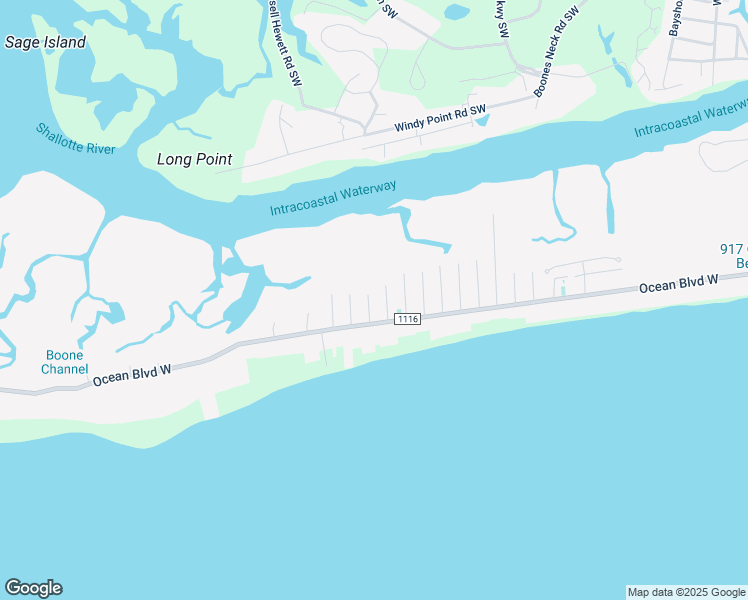 map of restaurants, bars, coffee shops, grocery stores, and more near 106 Windjammer Drive in Holden Beach