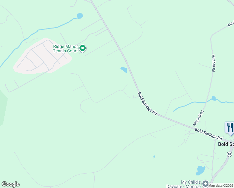 map of restaurants, bars, coffee shops, grocery stores, and more near 134 Ralph Still Road in Dacula