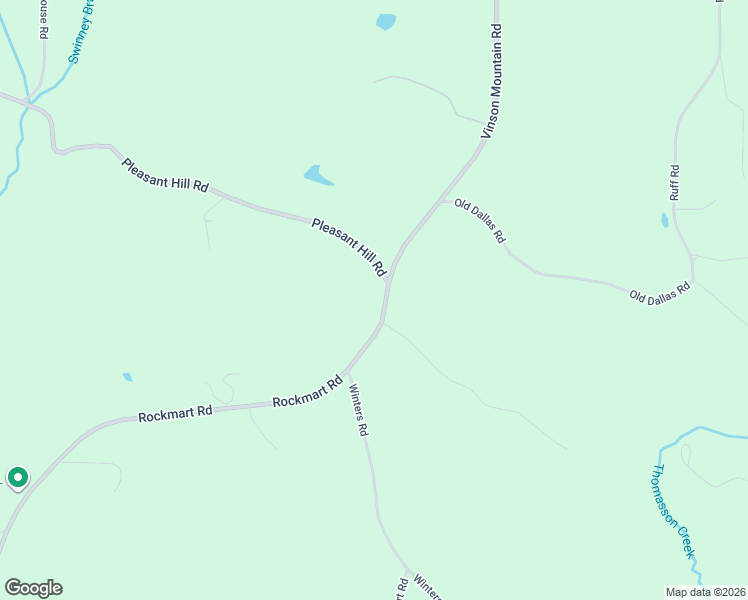 map of restaurants, bars, coffee shops, grocery stores, and more near 3444 Vinson Mountain Road in Rockmart