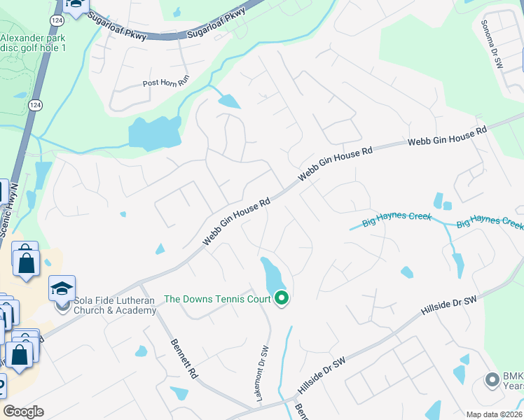 map of restaurants, bars, coffee shops, grocery stores, and more near 901 Chadwick Park Drive in Lawrenceville