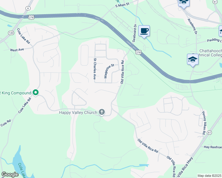 map of restaurants, bars, coffee shops, grocery stores, and more near 56 Wood Valley Drive in Dallas