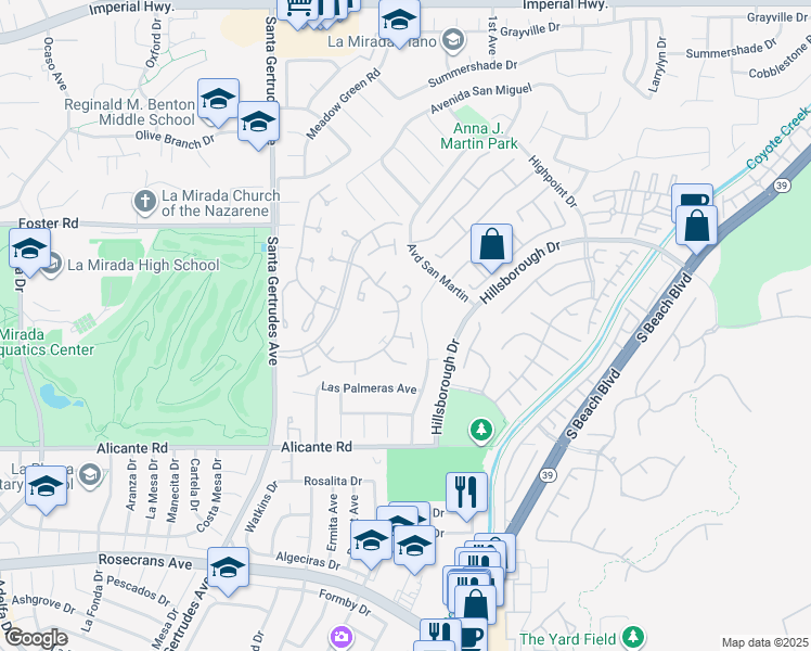 15935 Alta Vista Drive, La Mirada CA Walk Score