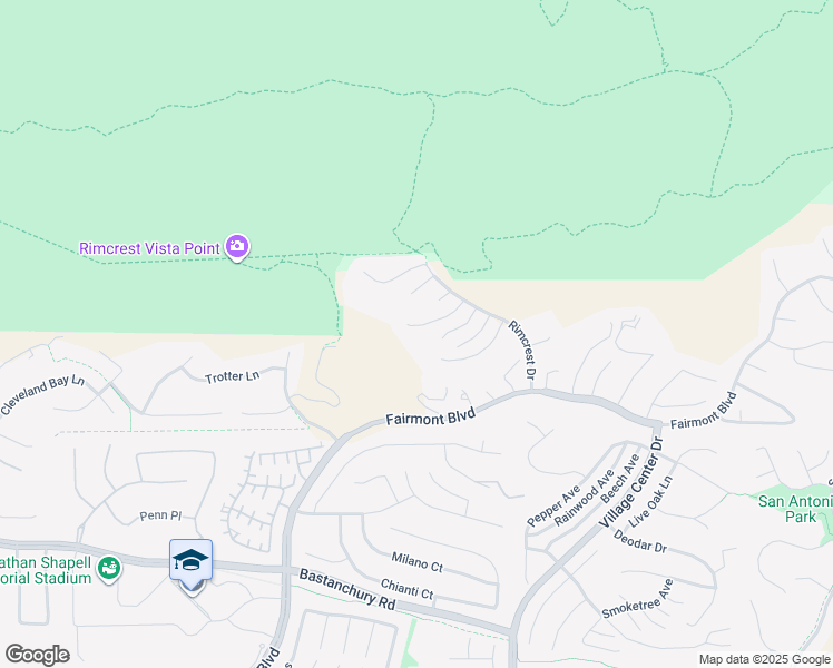 map of restaurants, bars, coffee shops, grocery stores, and more near 3750 Forest Glen Road in Yorba Linda
